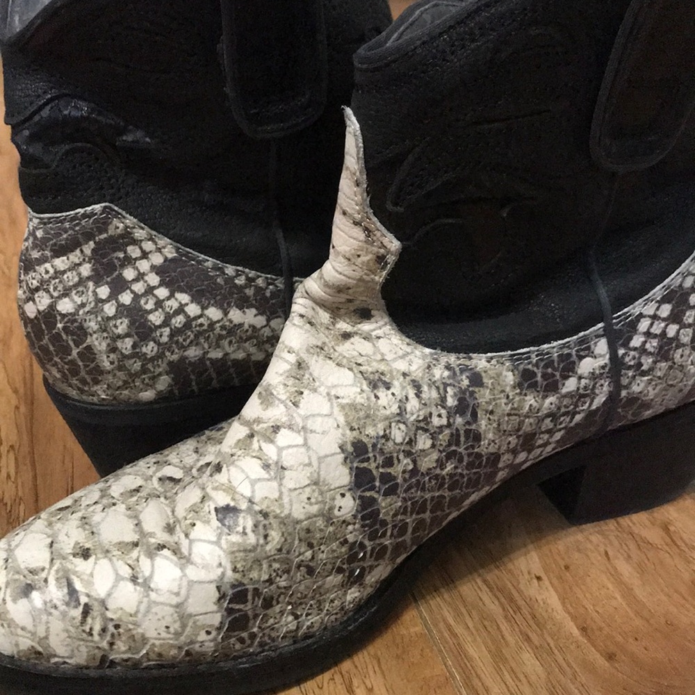 Sam Edelman snakeskin ankle boots
